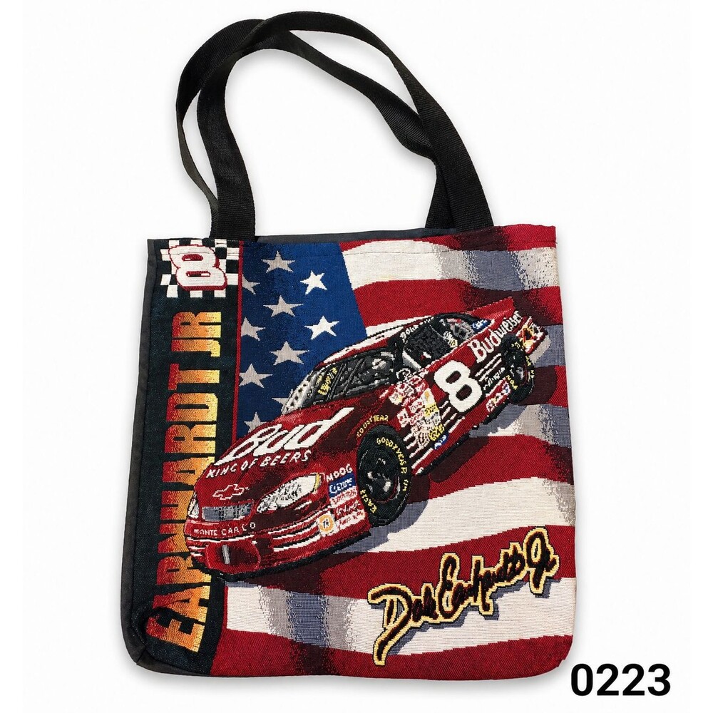Vintage Dale Earnhardt Jr. #8 Budweiser Tapestry Tote Bag - 0223